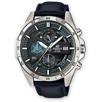 CASIO 卡西欧 EDIFICE艾迪斐斯系列 EFR-556D-1AVUEF 男士石英手表 49mm 黑盘 黑色皮带 圆形