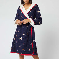 Joules女式Ida Jersey Fleece Xmas Dogs睡衣