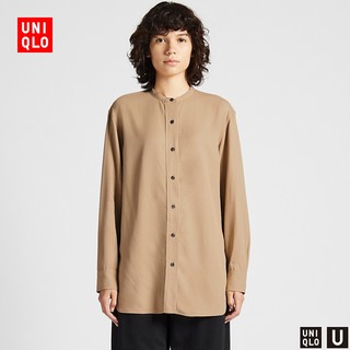 UNIQLO 优衣库 U系列 421077 花式斜纹立领衬衫