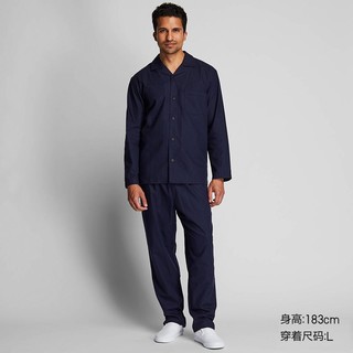 UNIQLO 优衣库 男装 法兰绒睡衣(长袖) 419904