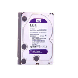 西部数据（WD）4T 紫盘  SATA 4TB 西数4T 监控机械硬盘 7*24小时WD40EJRX