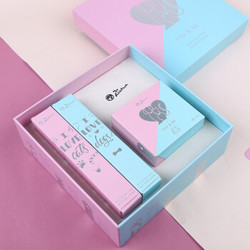 毕加索（pimio）LOVE系列情侣钢笔带墨水礼盒套装粉蓝情侣钢笔礼盒装0.5