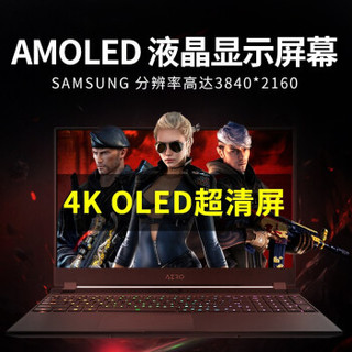 GIGABYTE 技嘉 NEW AERO15 AI智能游戏本OLED屏15.6英寸 (i7-9750H 、 512G 、16G、GTX1660TI)