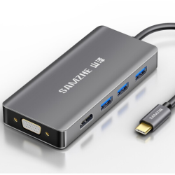 SAMZHE 山泽 Type-C扩展坞(USB3.0*3+HDMI+VGA)