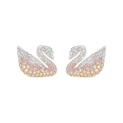 SWAROVSKI 施华洛世奇 人造水晶魅力渐变色天鹅珍珠女士耳钉5215037