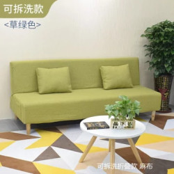 缘诺亿 单人双人三人出租房沙发可折叠可拆洗 简易小户型客厅沙发床麻布yny02#