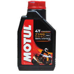 MOTUL摩特 欧洲进口 7100 4T酯类全合成 4冲程摩托车机油润滑油 5W-40 SN级 1L *3件