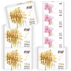 elis 怡丽 日用卫生巾 8片*4包+护垫 8片*4包