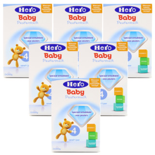 荷兰美素Hero Baby原装进口婴儿奶粉 天赋力 益生元牛奶粉4段*6罐（700g）