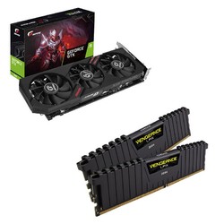 七彩虹iGame GTX1660 SUPER显卡搭海盗船16G DDR4 3000