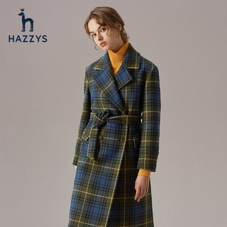 Hazzys 哈吉斯 ABSSH09DH23 毛呢大衣女中长款