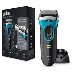 Braun/博朗3080S男士剃须刀电动充电式3刀头干湿两用胡须刀 天蓝色