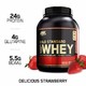  中亚Prime会员：OPTIMUM NUTRITION 欧普特蒙 金标乳清蛋白营养粉  草莓味 5磅　