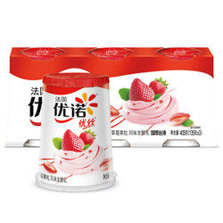 优诺 优丝 风味发酵乳 草莓果粒 135g*3杯