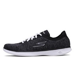 SKECHERS 斯凯奇 女子 GO STEP LITE 女士轻质绑带健步鞋 14485/BKW 37码 US7