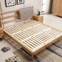 优卡吉 实木双人大床 1.8米+床头柜*1个