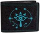 Nintendo Legend of Zelda Breath Wild Sheikah 夜光双折钱包信用卡盒，28厘米，黑色