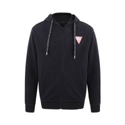 GUESS × BLACK PINK联名 白底LOGO口袋拉链卫衣外套 *3件