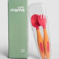 SUPER mama 全能妈妈 儿童可弯曲勺子叉子套装