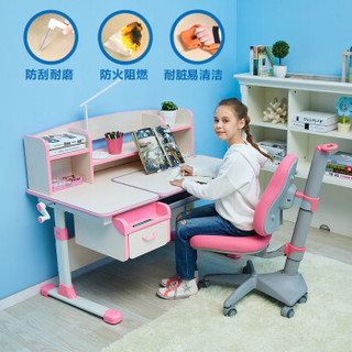 Palmer帕默 儿童宝宝写字桌男女孩电脑桌课桌椅组合 蓝色1.2M书桌+直杆椅（白桦木款） *2件