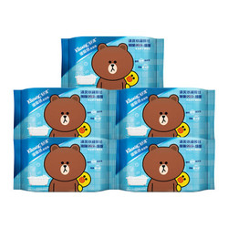 舒洁 Kleenex LINE FRIENDS 湿厕纸40片*5包 可冲水 擦除99.9%细菌 *4件