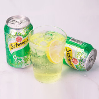 香港进口饮料soda drink玉泉忌廉奶油苏打水汽水schweppes 怡泉cream汽水 8瓶装330ml*8瓶