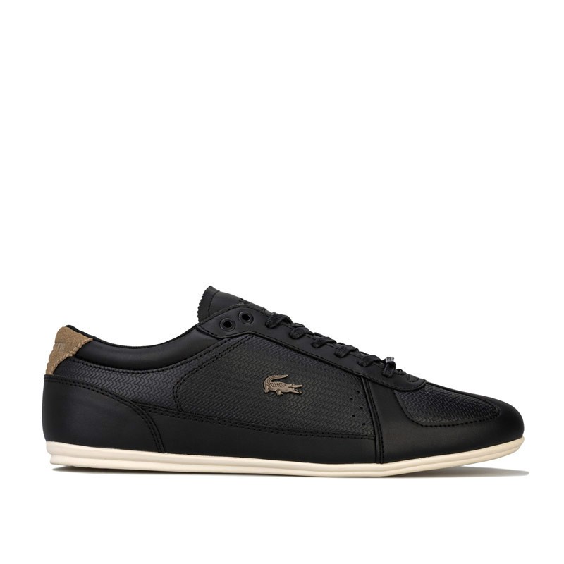 LACOSTE 拉科斯特 系带平底男士休闲鞋运动鞋 738CMA00142H5 Black-White UK 8 