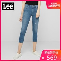Lee商场同款2019年女款低腰修身轻薄牛仔裤LWZ3294EQ10C
