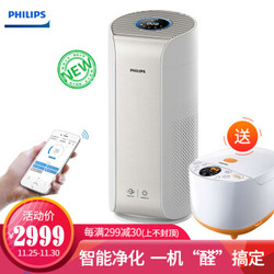 飞利浦（PHILIPS）空气净化器除甲醛家用除雾霾 除过敏原 除细菌 AC3055/00