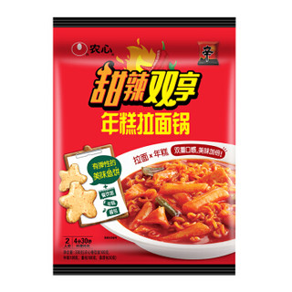 NONGSHIM 农心 甜辣双享川香麻辣年糕拉面锅袋装 速食方便面 网红熬夜宵