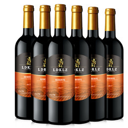 智利进口红酒6瓶装*750ml兰德酷路泽木桶人干红葡萄酒