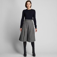 UNIQLO 优衣库 424178 女装粗花呢裙裤 09黑色 150/58A