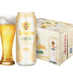 青岛啤酒(TSINGTAO) 白啤 苏格拉宁联名款（11度）500ml*12罐 整箱装 国产啤酒 (新老包装交替发货） *2件