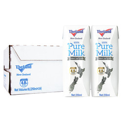 Theland纽仕兰 低脂4.0g蛋白质纯牛奶250ml*24盒（家庭装）新西兰进口 *2件