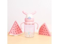 Duvall 杜瓦尔幼儿园宝宝饮水鹿角凉水杯  粉色