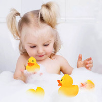 蓓臣 babytry  宝宝5只装洗澡戏水小鸭子玩具带BB器捏捏叫小黄鸭戏水