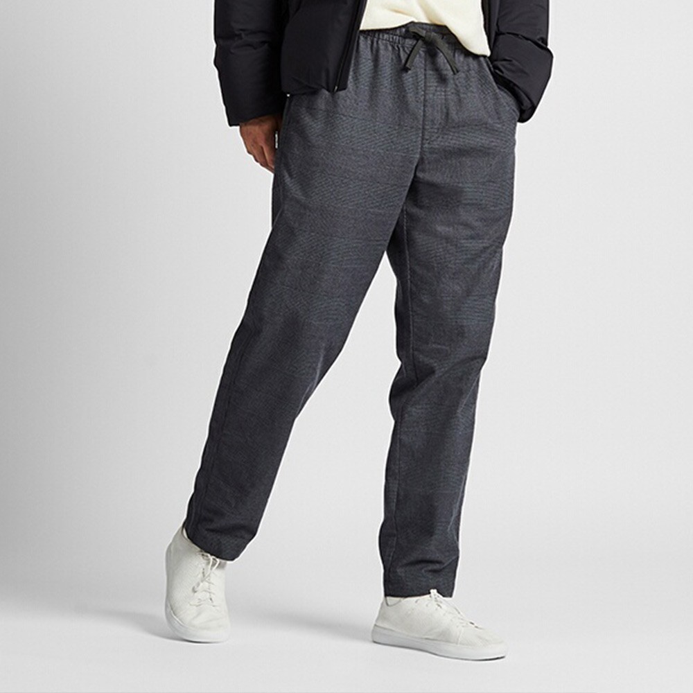 uniqlo优衣库419309男士法兰绒松紧长裤