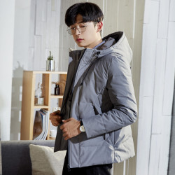 唐狮2019羽绒服男短款冬季新款爆款情侣装连帽加厚韩版净色潮流