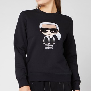 银联专享：KARL LAGERFELD 卡尔·拉格斐 Ikonik Karl 女士连帽卫衣