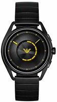 Emporio Armani 男式‘Smartwatch 不锈钢镀不锈钢智能手表，颜色：黑色（型号：ART5007）