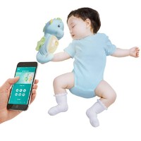 费雪 智能安抚海马 婴幼儿音乐安抚哄睡毛绒玩具 粉色 蓝色 0岁以上 *2件