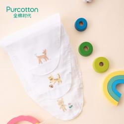PurCotton 全棉时代 婴儿纱布汗巾 25x50cm3条/袋