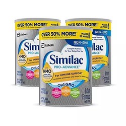 Similac Pro-Advance Non-GMO 婴儿配方奶粉 含铁  2'-FL HMO  3罐装