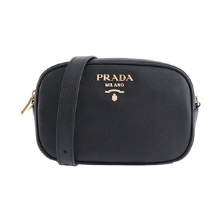 考拉海购黑卡会员：PRADA 普拉达 女士简约金色LOGO光面可调节腰包