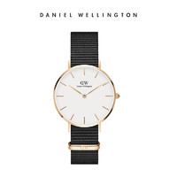 Daniel Wellington 丹尼尔惠灵顿 dw 女士32mm黑色织纹带手表