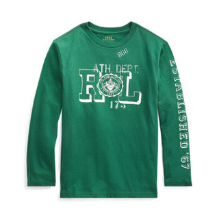 Polo Ralph Lauren男童 2019年秋季棉质图案长袖T恤RL32072 D08-绿色 M