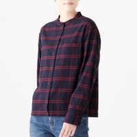 MUJI 无印良品 29AC776 女式法兰绒格纹衬衫