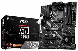 MSI X570-A PRO 主板（AMD AM4、DDR4、PCIe 4.0、SATA 6Gb/s、M.2、USB 3.2 Gen 2、HDMI、ATX）