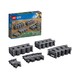 LEGO乐高 城市系列 60205 轨道与弯道 5-12岁 20颗粒 拼装积木玩具 *2件