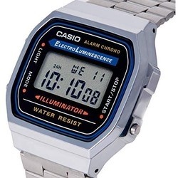 CASIO 卡西欧 A168W-1 男士不锈钢手表 *2件